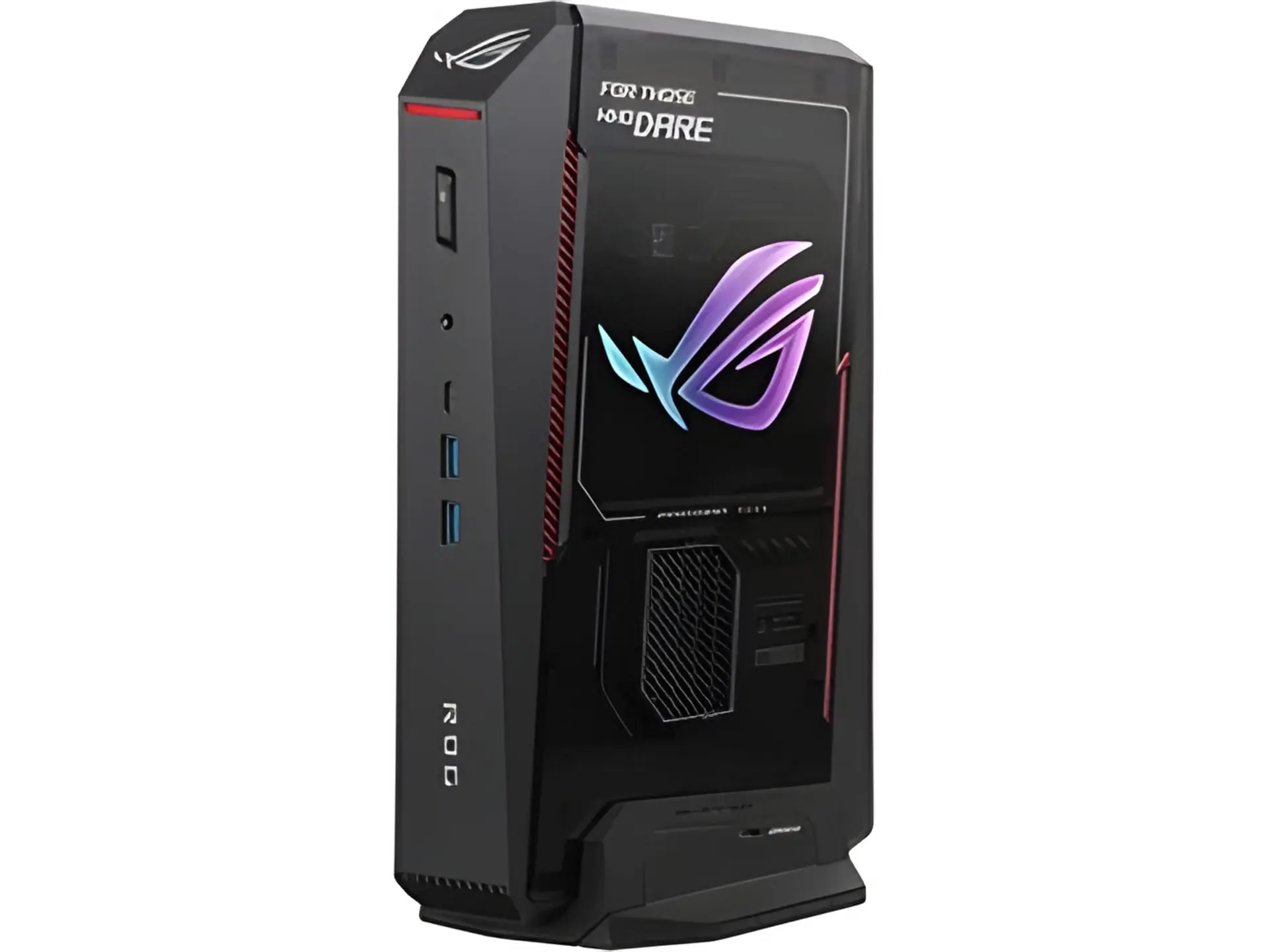 مینی کامپیوتر گیمینگ ایسوس با بدنه مشکی و نورپردازی RGB
