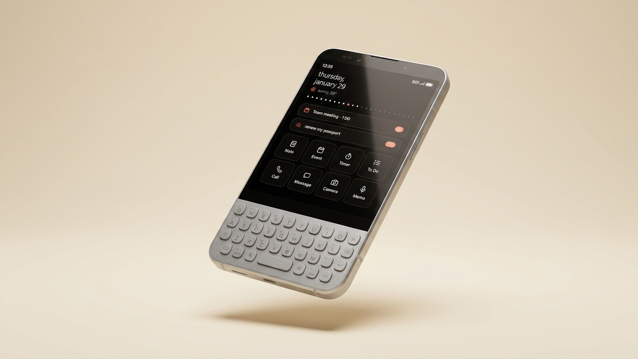 کیبورد فیزیکی گوشی Minimal Phone 2