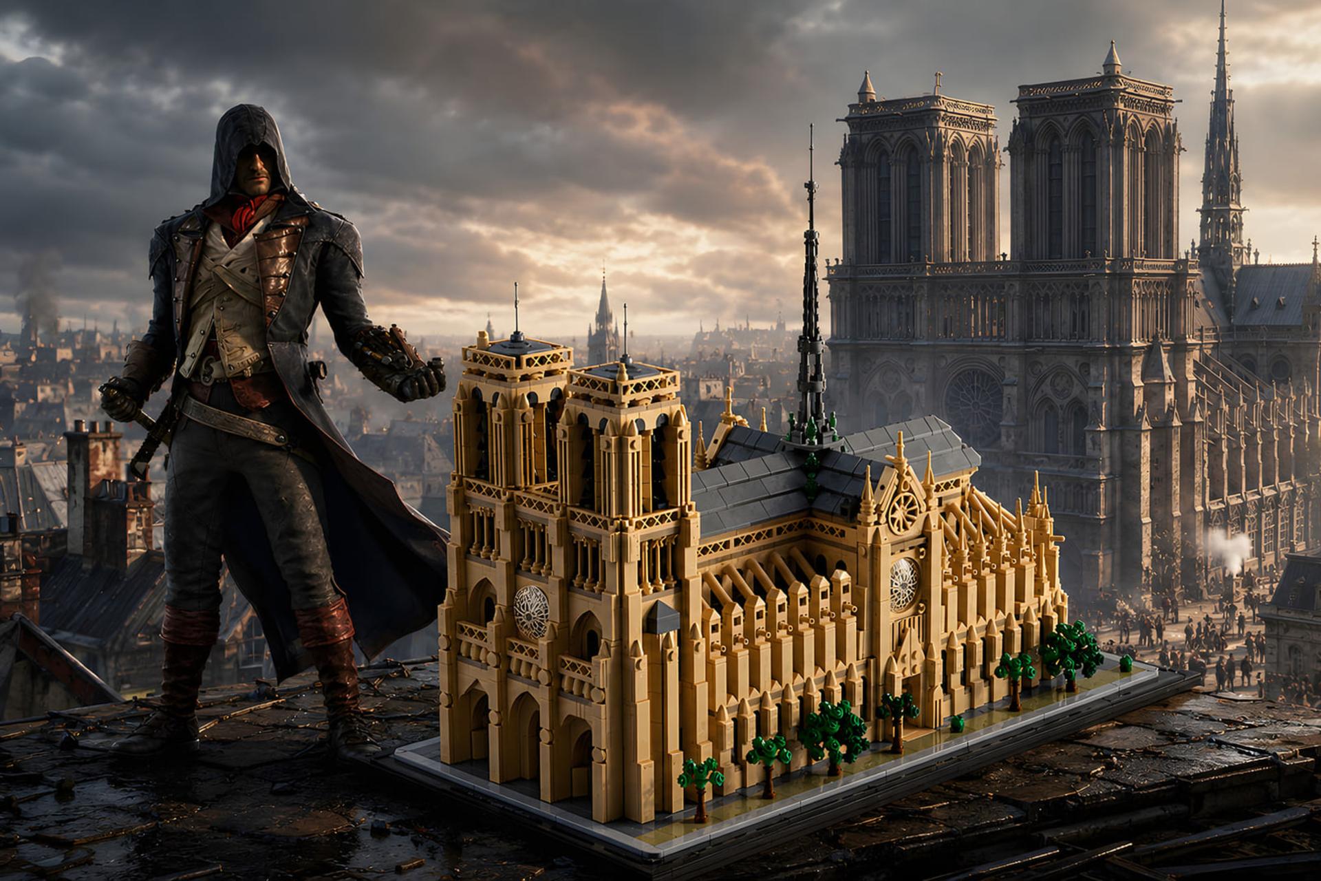 کلیسای معروف اساسینز کرید را را با ۴۳۸۳ قطعه بسازید؛ معرفی لگو Notre-Dame de Paris