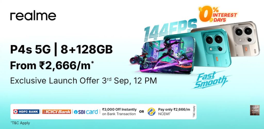 نمایشگر ریلمی P4s 5G