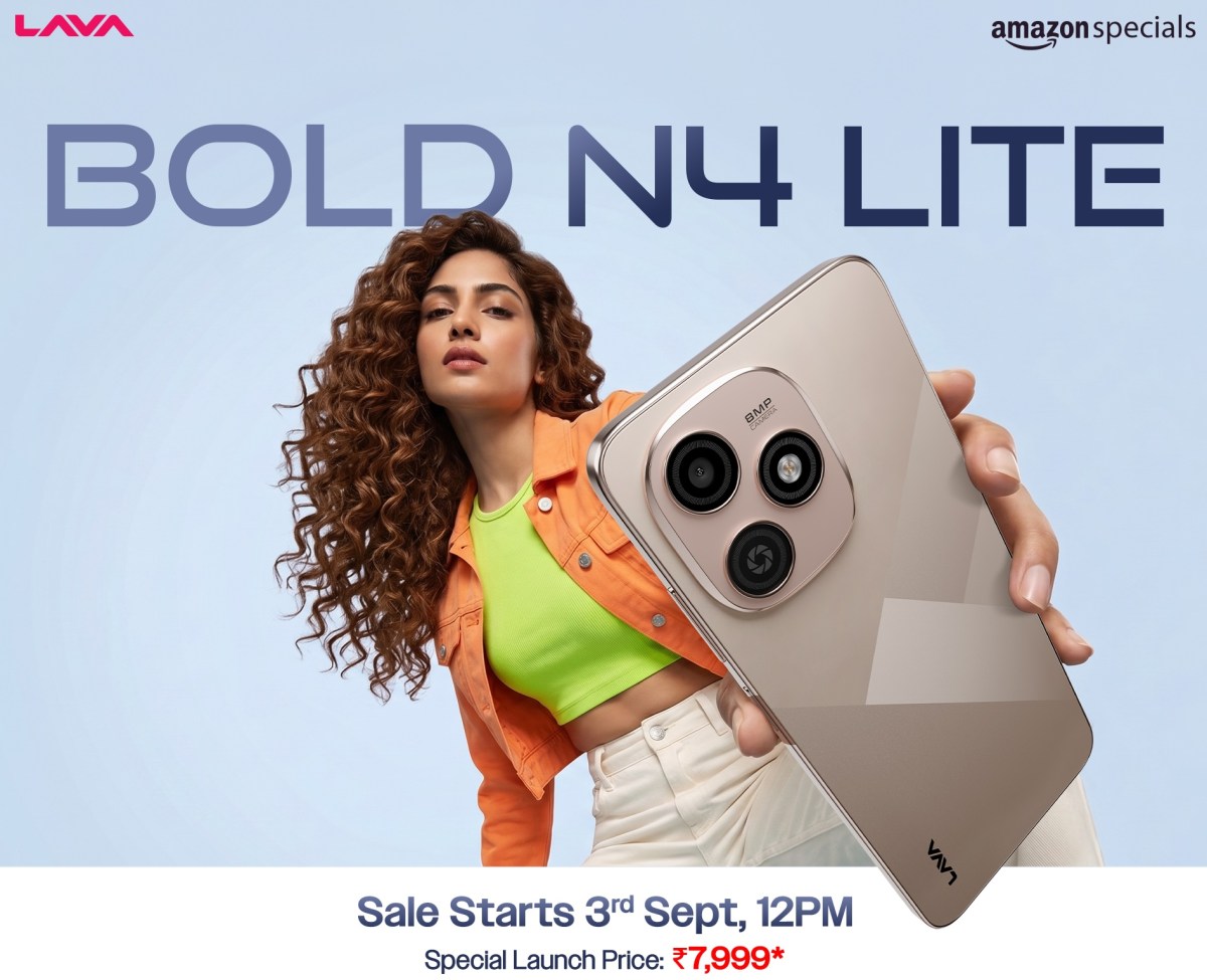 نمای جلوی لاوا Bold N4 Lite با نمایشگر 6.56 اینچی