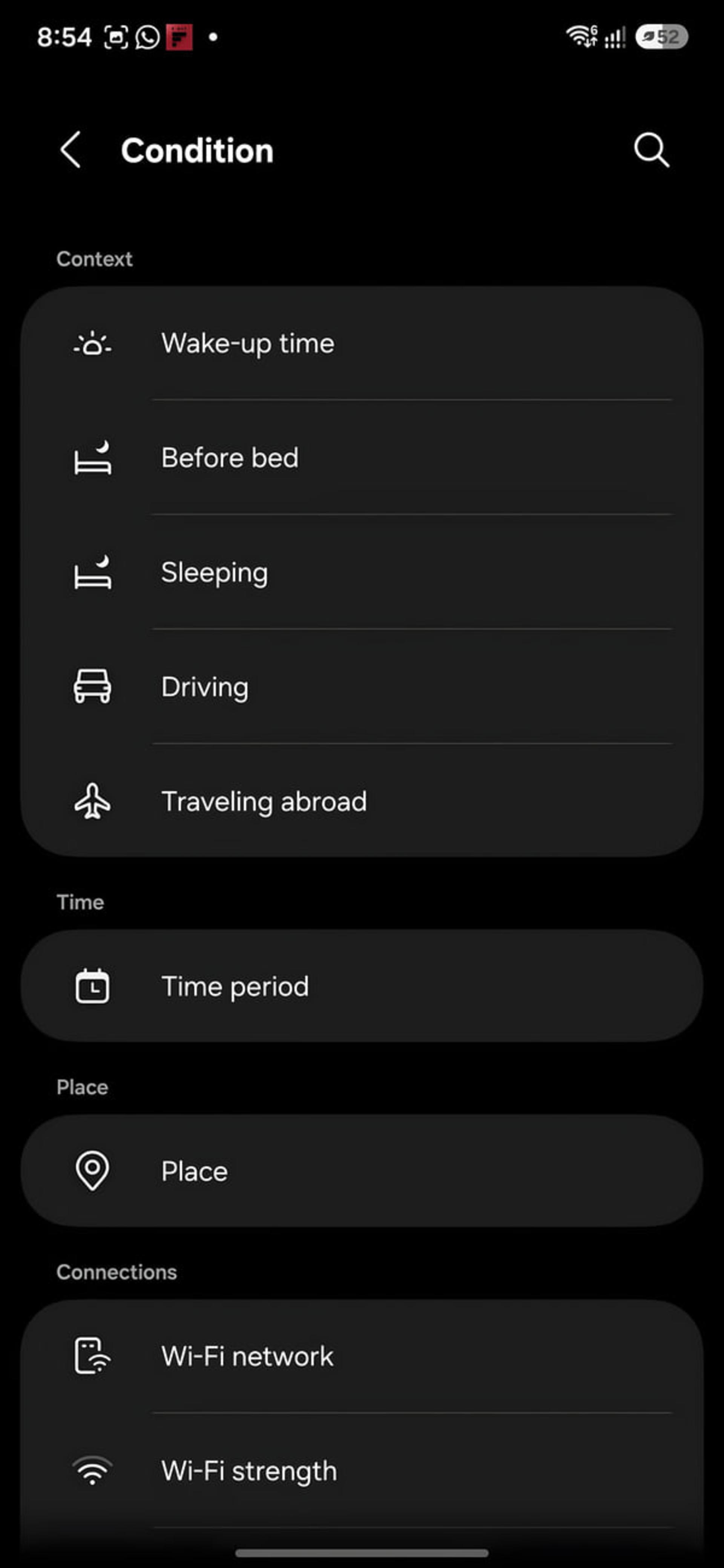 تنظیمات Modes and Routines برای تغییر خودکار واچ‌فیس در گلکسی واچ