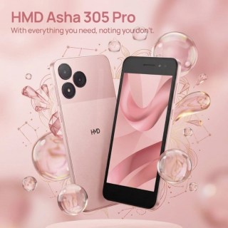 تصویر تبلیغاتی HMD Asha 305 Pro در رنگ مشکی