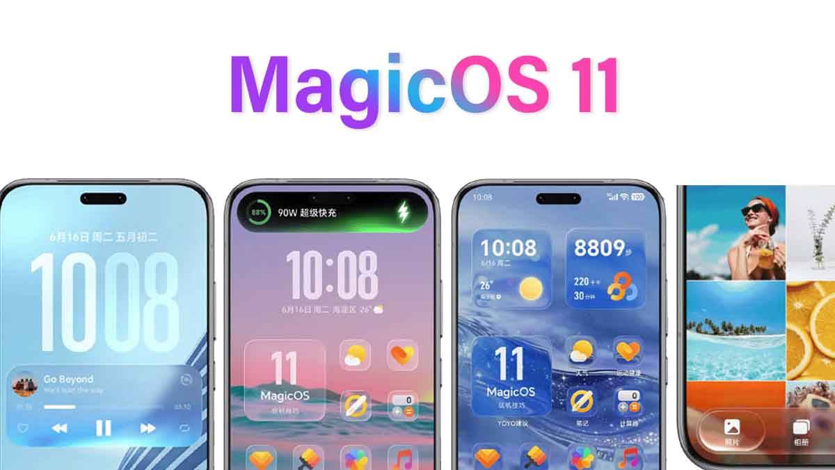 رابط کاربری MagicOS 11 با طراحی Liquid Glass آنر