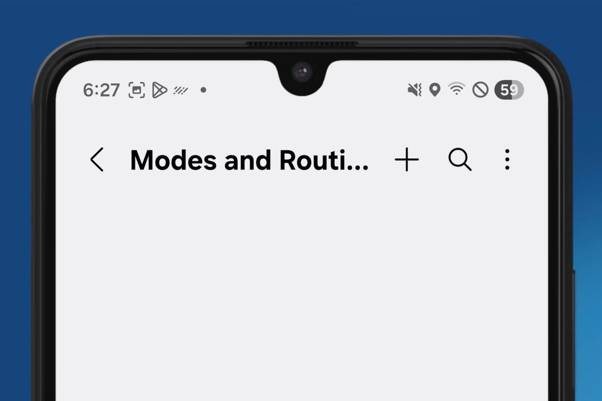 بخش Modes and Routines در تنظیمات گوشی سامسونگ