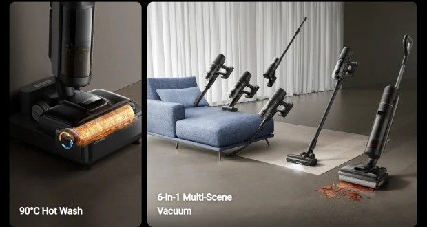 دریم H12 Dual FlexReach معرفی شد؛ جاروبرقی ۶کاره با مکش ۲۳ هزار پاسکالی و شست‌وشوی آب داغ