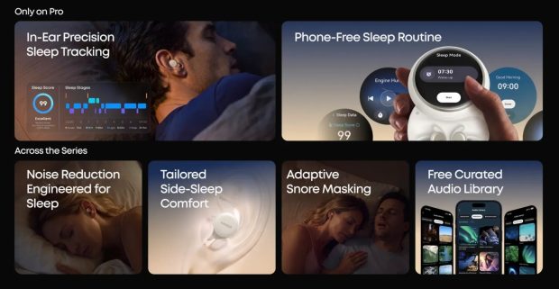 قابلیتهای پایش خواب و ضربان قلب در Sleep Earbuds 4 Pro