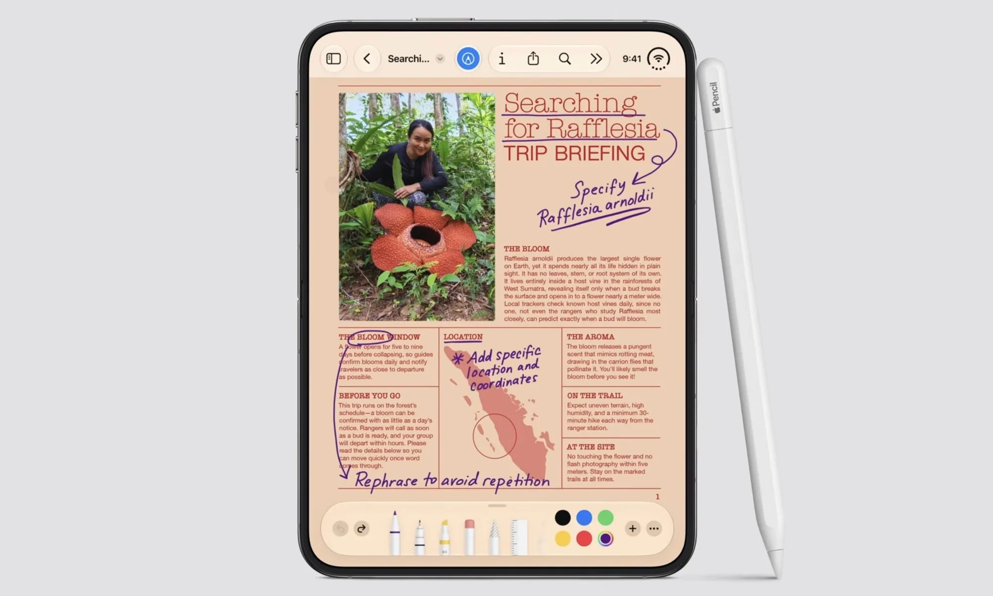 آیفون تاشو Duo در حالت باز با پشتیبانی از Apple Pencil