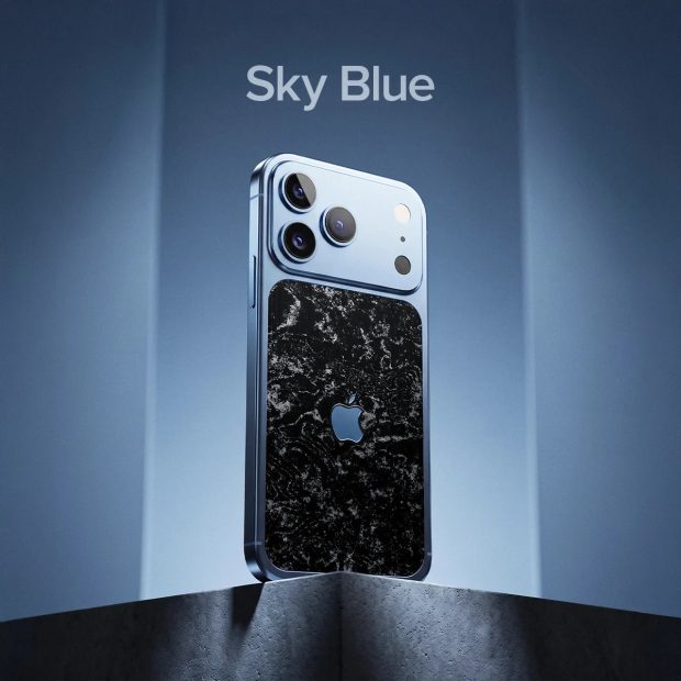 آیفون ۱۸ کاویار مدل فیبر کربن Sky Blue