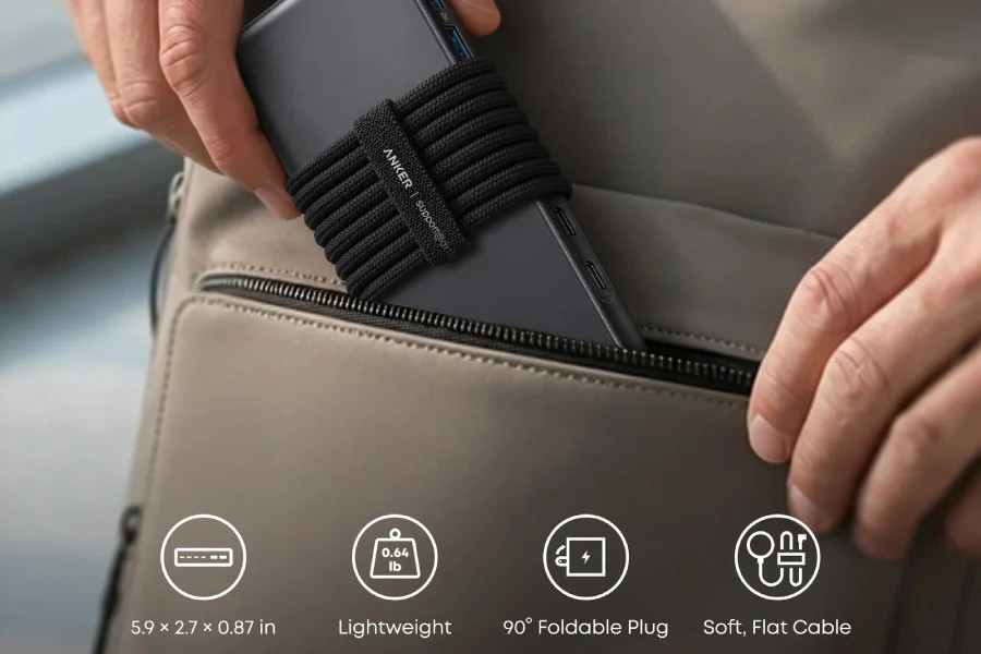 پورتهای ششگانه شارژر انکر شامل چهار USB-C و دو USB-A