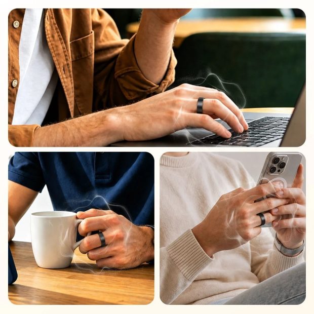نمای نزدیک حلقه ZenRing با قابلیت بازخورد لرزشی