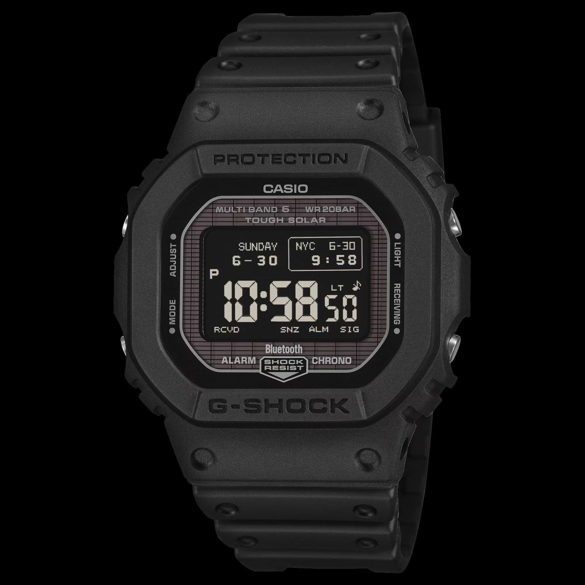 نمای نزدیک از ساعت کاسیو G-Shock GW-BX5600 با نمایشگر MIP