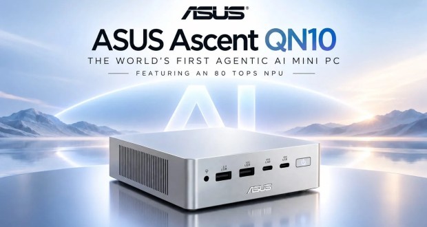 ایسوس از مینی‌پی‌سی Ascent QN10 با تراشه اسنپدراگون X2 الیت و قدرت ۸۰ تاپس رونمایی کرد