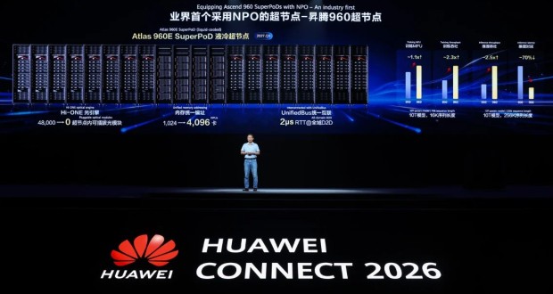 هواوی از سوپرپاد هوش مصنوعی Atlas 960E با قدرت ۸ اگزافلاپس پرده برداشت